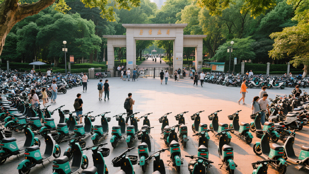 共享电单车城市停放混乱困局：应如何实现「停得准、跑得顺、管得好」？新闻配图